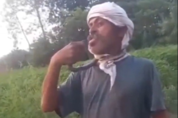 Viral Video Uttar Pradesh Man Kissing Snake Gets Bitten