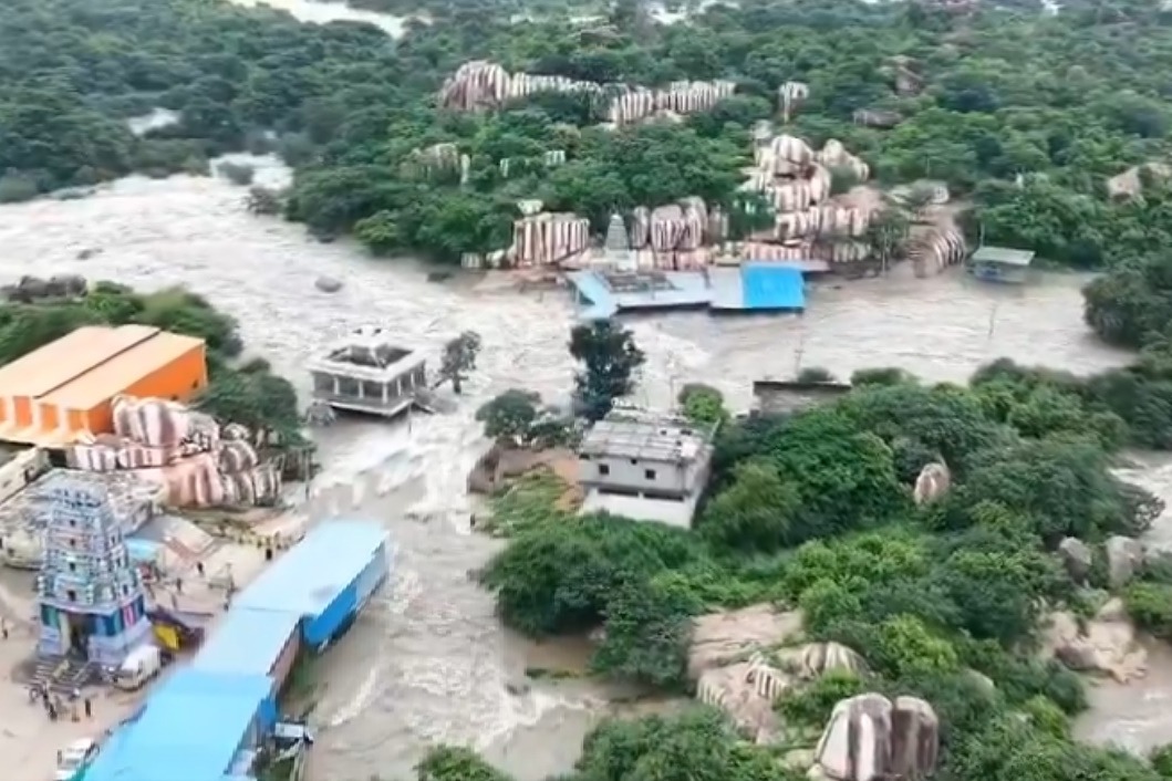 Edupayala Temple Remains Submerged as Manjeera River Swells