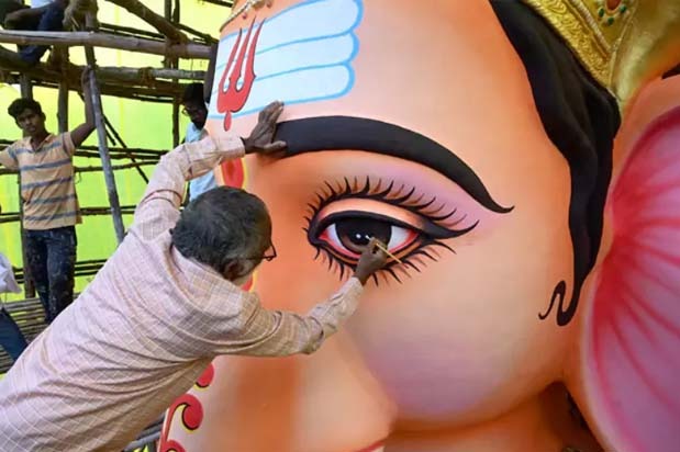 Khairatabad Ganesh Ready in Hyderabad as Maha Ganapati