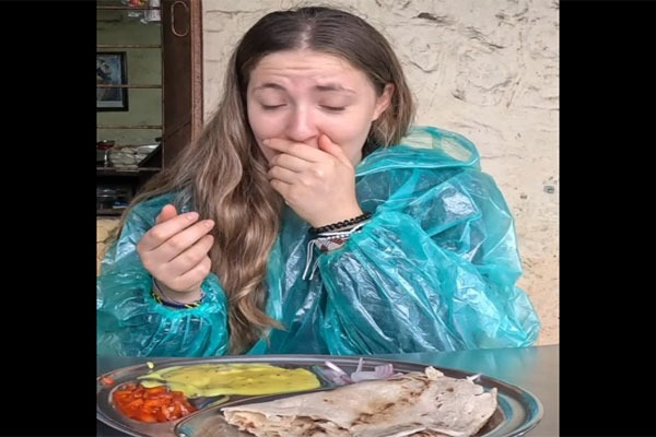 British Vlogger Deenas Reaction to Spicy Marathi Dish Goes Viral