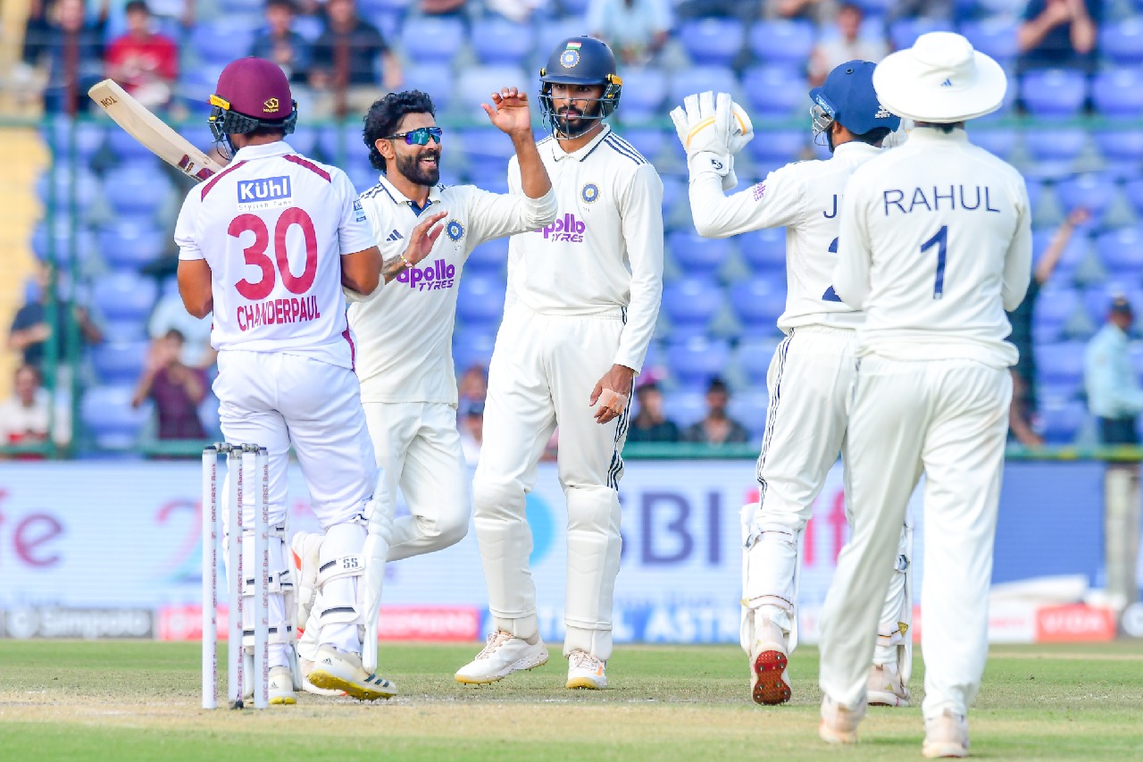 Ravindra Jadeja Shines as West Indies Struggles in Delhi Test