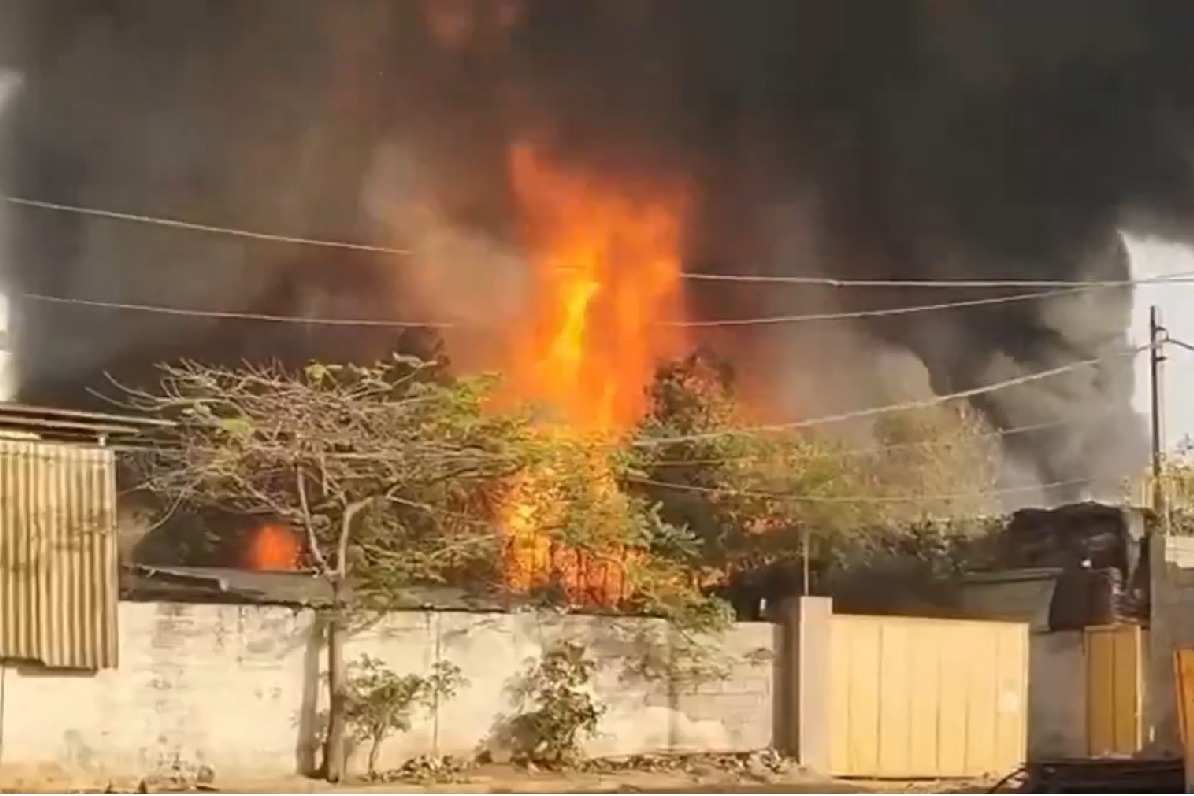 Kutbullapur Fire Accident Huge Fire at Scrap Godown