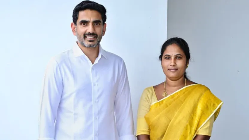 నారా లోకేశ్ ను కలిసి కృతజ్ఞతలు తెలిపిన నూతన ఎమ్మెల్సీ దళవాయి రమాదేవి