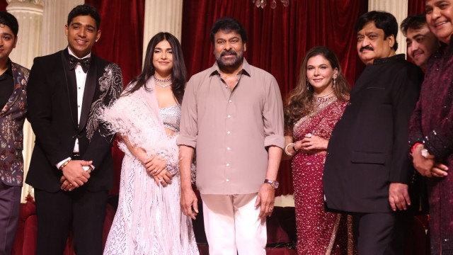 సునీల్ నారంగ్ కుమార్తె సిమ్రాన్ వివాహ రిసెప్షన్ కు హాజరైన చిరంజీవి