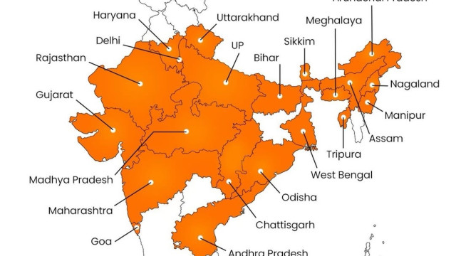 ఢిల్లీ నుంచి బెంగాల్ వరకు... 'కమలం' మ్యాప్‌ను షేర్ చేసిన బీజేపీ