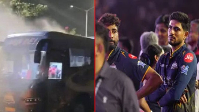 టీమ్ బస్సులో మంటలు.. గుజరాత్ టైటాన్స్‌కు తప్పిన పెను ప్రమాదం!
