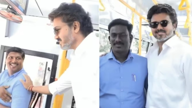 బస్సులో ప్రయాణించిన సీఎం విజయ్
