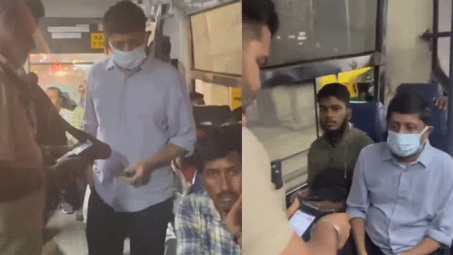 Shock to the Minister Conductor asks him to get off the bus due to lack of change