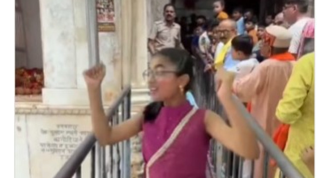 Girl dancing in temple stopped by police viral video