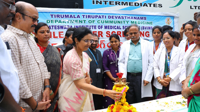 Nara Bhuvaneshwari Kuppam visit continues cancer screening unit launched