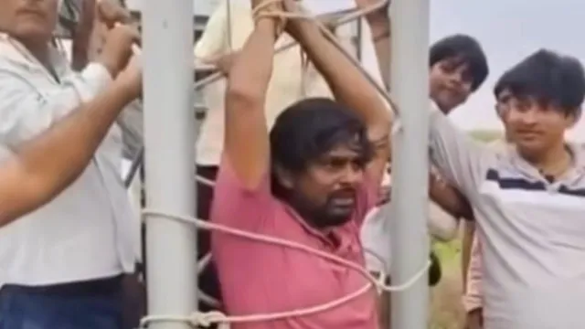 తమ ఊర్లో 5జీ సిగ్నల్ రావడంలేదని.. టెక్నీషియన్‌ను టవర్‌కు కట్టేసిన గ్రామస్థులు