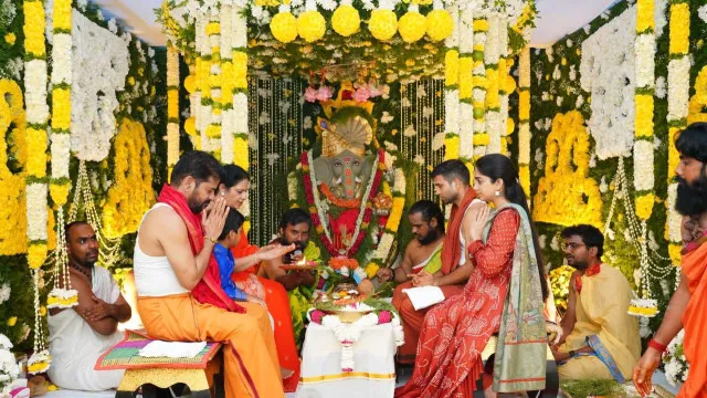 కుటుంబంతో కలిసి గణపతి పూజలో ముఖ్యమంత్రి రేవంత్ రెడ్డి.. ఫొటోలు ఇవిగో!