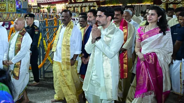 కుటుంబంతో కలిసి శ్రీవారి బ్రహ్మోత్సవాల్లో పాల్గొన్న మంత్రి లోకేశ్.. ఫొటోలు ఇవిగో!