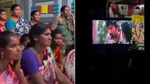 పాత రోజులు గుర్తొస్తున్నాయ్.. పల్లెల్లో 'ఇరుముడి' పండగ.. టూరింగ్ టాకీస్‌ను గుర్తుచేస్తున్న రవితేజ సినిమా!