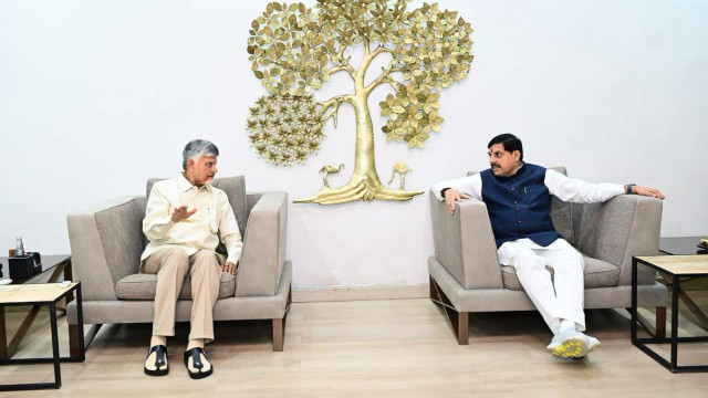 Madhya Pradesh CM Mohan Yadav meets CM Chandrababu Naidu