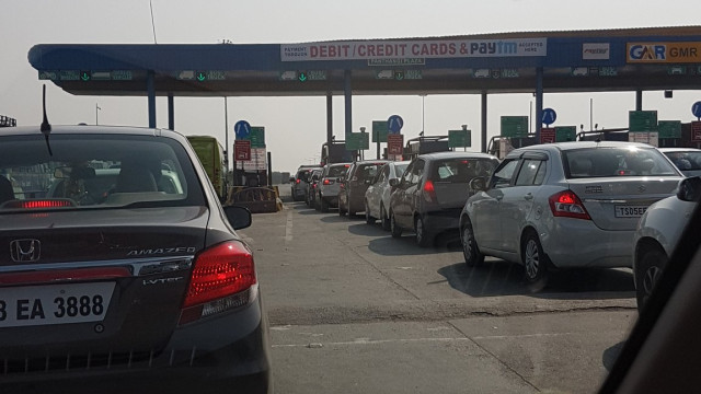 Dussehra rush Kilometers long traffic jam on Vijayawada highway
