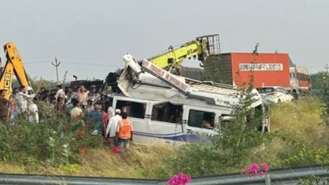 Delhi-Mumbai Expressway accident 8 killed as bus falls into ditch in Rajasthan