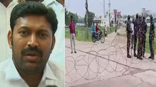 High tension in Pulivendula Heavy police deployment at MP Avinash Reddy residence