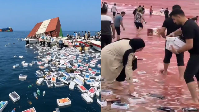 GFS Pride ship sinks in Hormuz as people rush for iPhones in viral videos