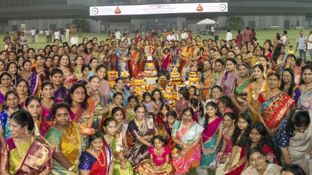 Telangana Cultural Society Singapore hosts massive Bathukamma festival