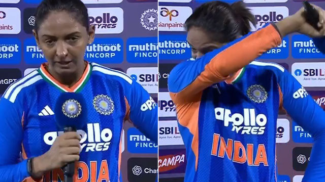Harmanpreet Kaur breaks down in tears on the field watch video