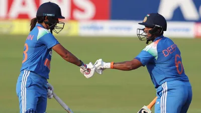 Harmanpreet Kaur Century and Deepti Sharma Record Ton as India Post Huge Total in Vadodara
