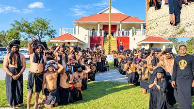 Ayyappa chants in America Strict penance even in minus degree cold