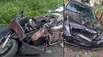 Judge minor son Mercedes car accident kills scooterist in Kochi Kerala