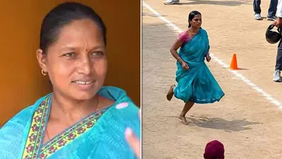 Kavita viral saree runner misses out on job after failing high jump