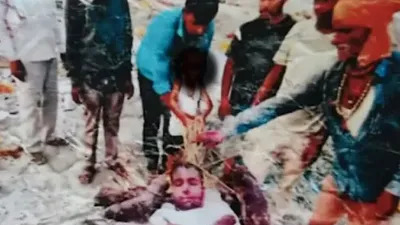 Rajkumar Rajbhar burnt goat and used AI to fake his death UP man death drama exposed