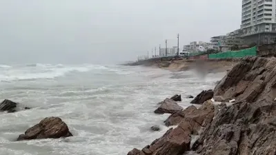 Cyclone Arnab impact begins Trees fall in Visakhapatnam and high alert in North Andhra