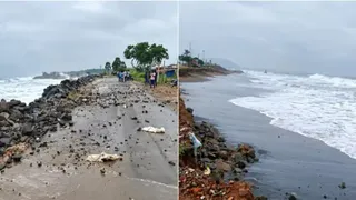 Cyclone Arnab havoc 30 houses destroyed and road washed away in Uppada coast