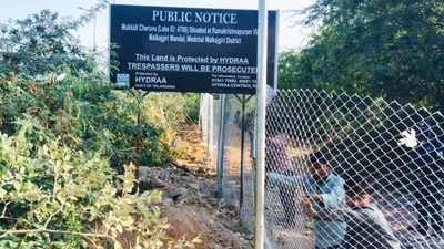 No more encroachments HYDRAA fences RK Puram Lake