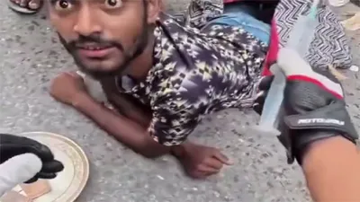 Fake beggar claiming paralysis runs away after seeing injection in viral video