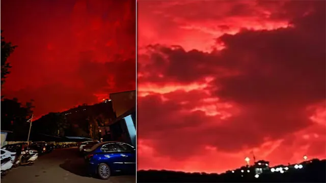 Cyclone Arnab turns sky red in Chhattisgarh like a Hollywood movie scene