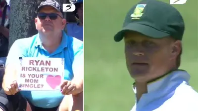 Ryan Rickelton fan funny placard about mother goes viral in South Africa vs Australia test